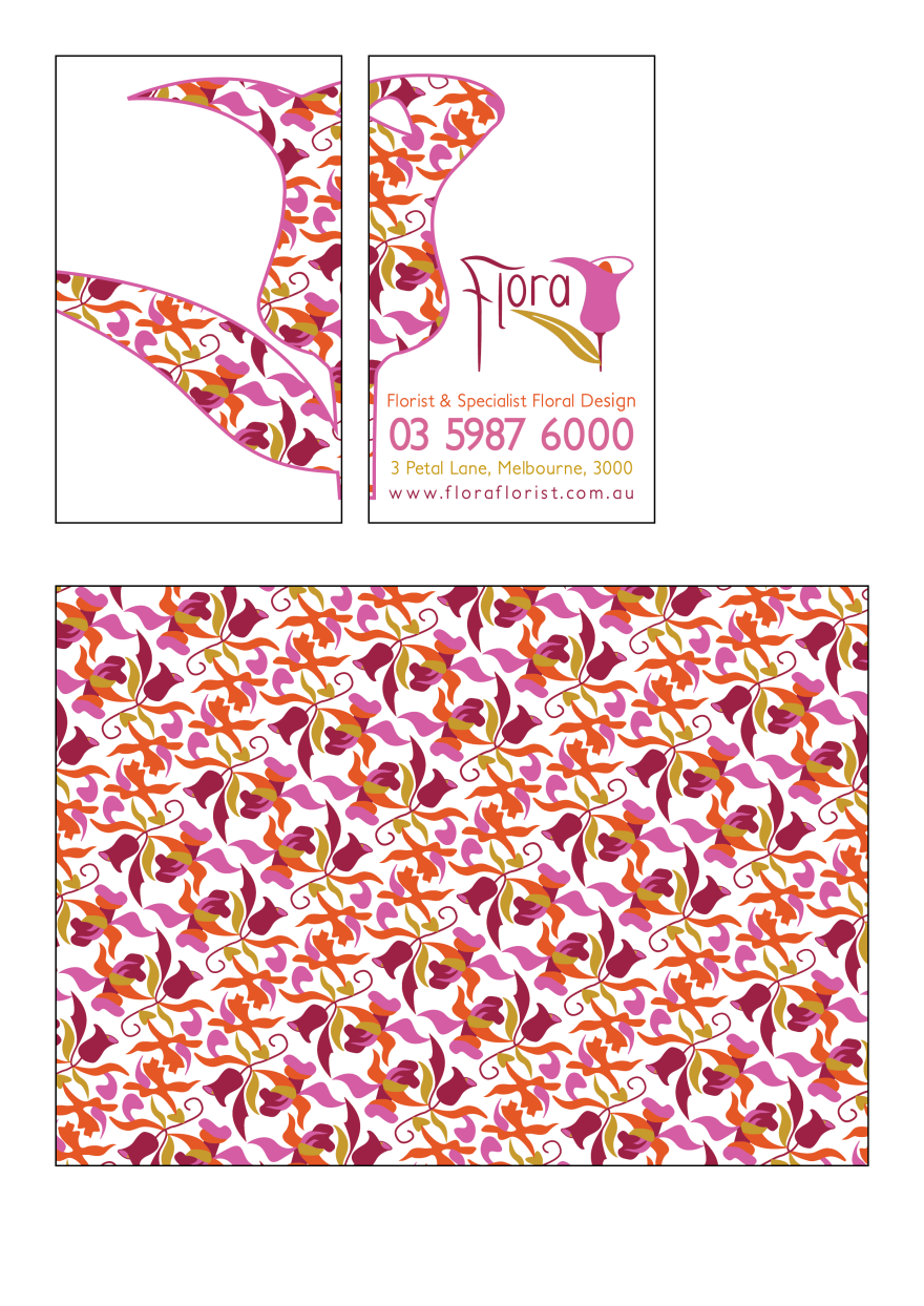 business card n wrap pink